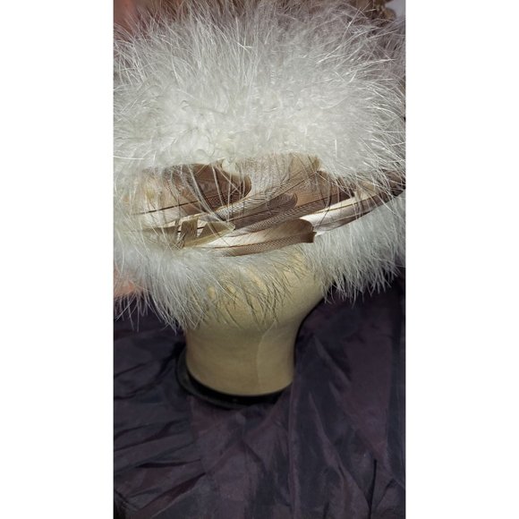 Hollywood Glam Feather Vintage Hat - Picture 3 of 8
